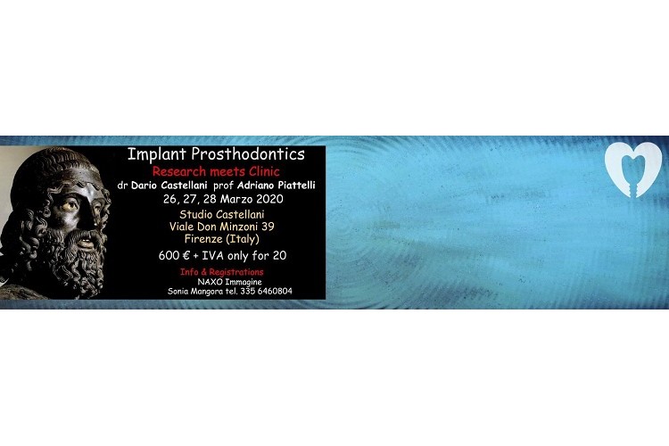 Implant Prosthodontics Research meets Clinic dr Dario Castellani, prof Adriano Piattelli Firenze, 28 Implant Prosthodontics Research meets Clinic dr Dario Castellani, prof Adriano Piattelli Firenze, 28