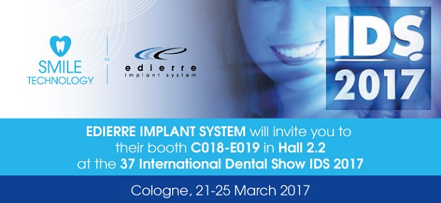 EDIERRE Implant System at IDS 2017 from 21 March to 25 March 2017